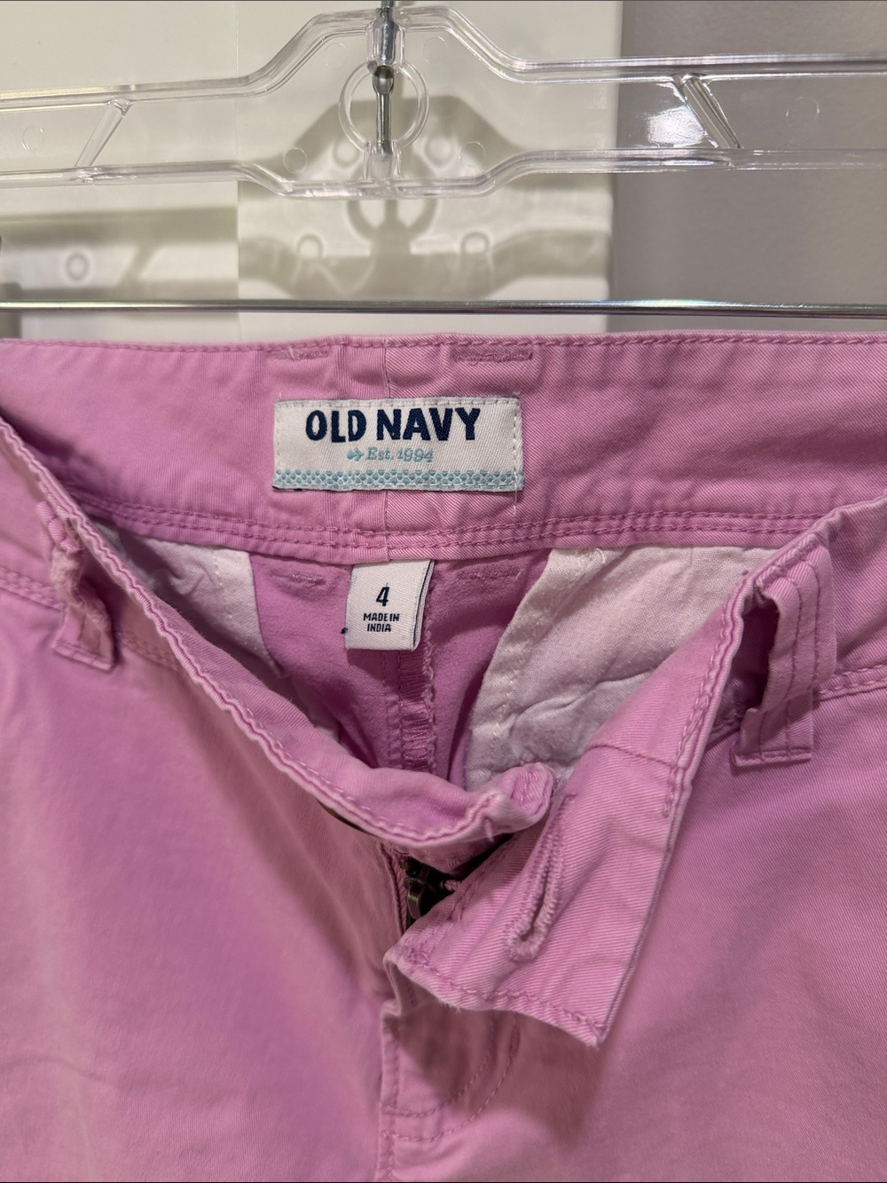 Old Navy Pink Cropped Chino Jeans - Picture 2 of 3